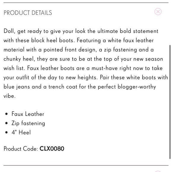 PrettyLittleThing Behati White Faux Leather Ankle Boot - Picture 12 of 12